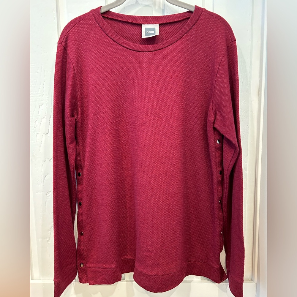 Nom side snap nursing sweater